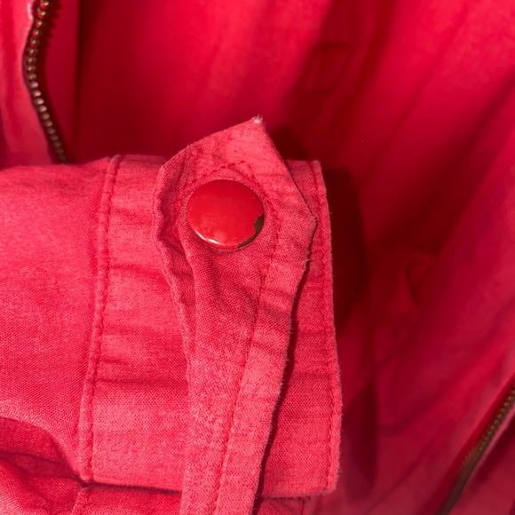 VTG Polo Ralph Lauren Red Shell Harrington Jacket M - Picture 5 of 8